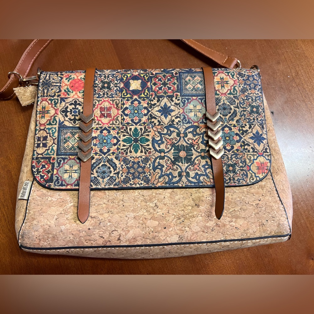 Natural Cork Crossbody Handbag | Eco-Friendly Vegan Purse | Portuguese Cork